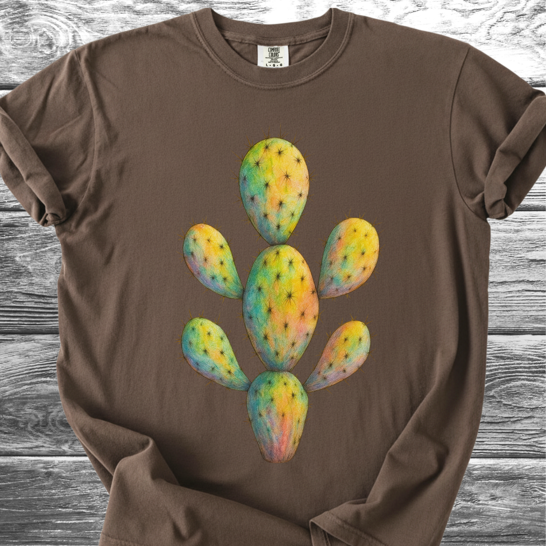 Cactus Neon Artistic TShirt