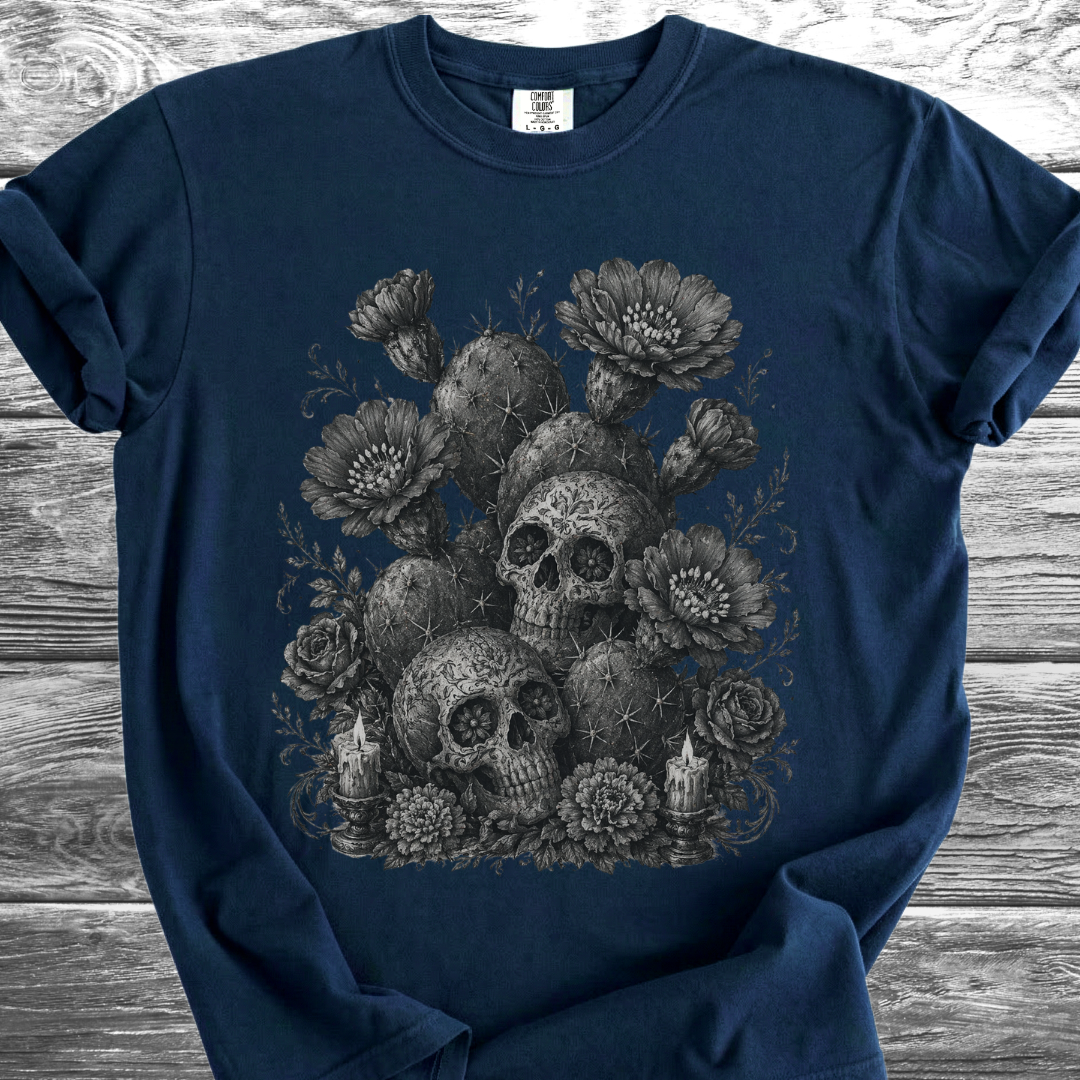 Cactus Flowers & Skulls TShirt