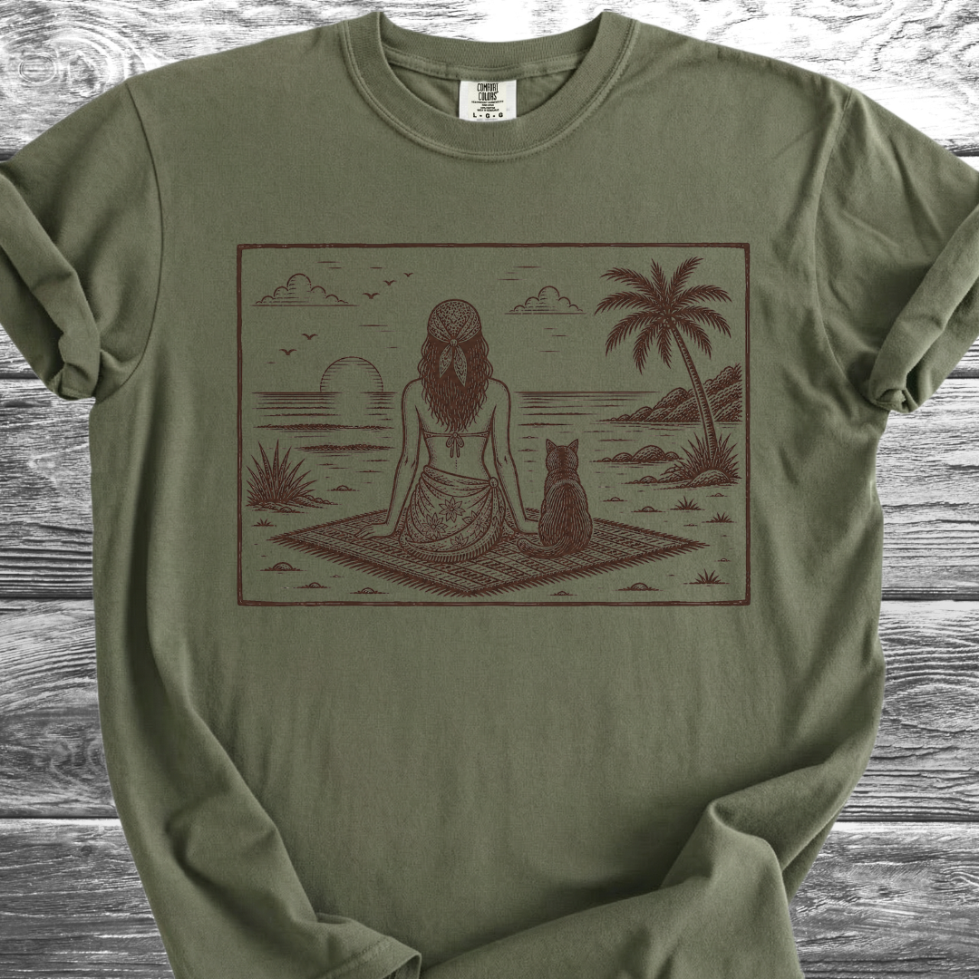 Beach Girl & Her Cat TShirt