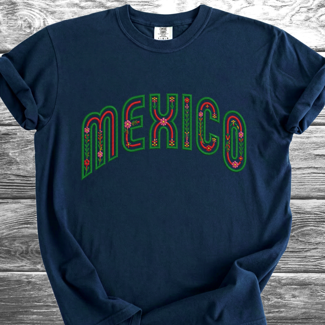 Mexico PRINTED "Embroidery Style" TShirt