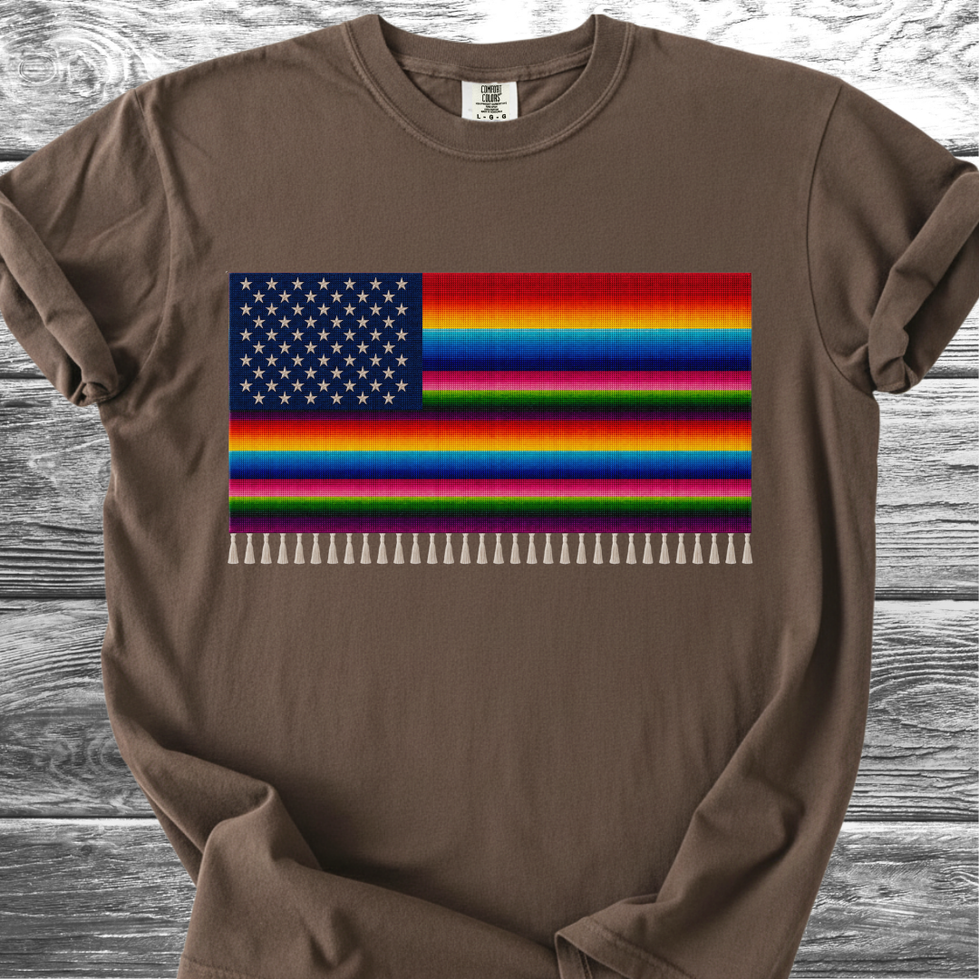Colorful Serape Flag 4th TShirt
