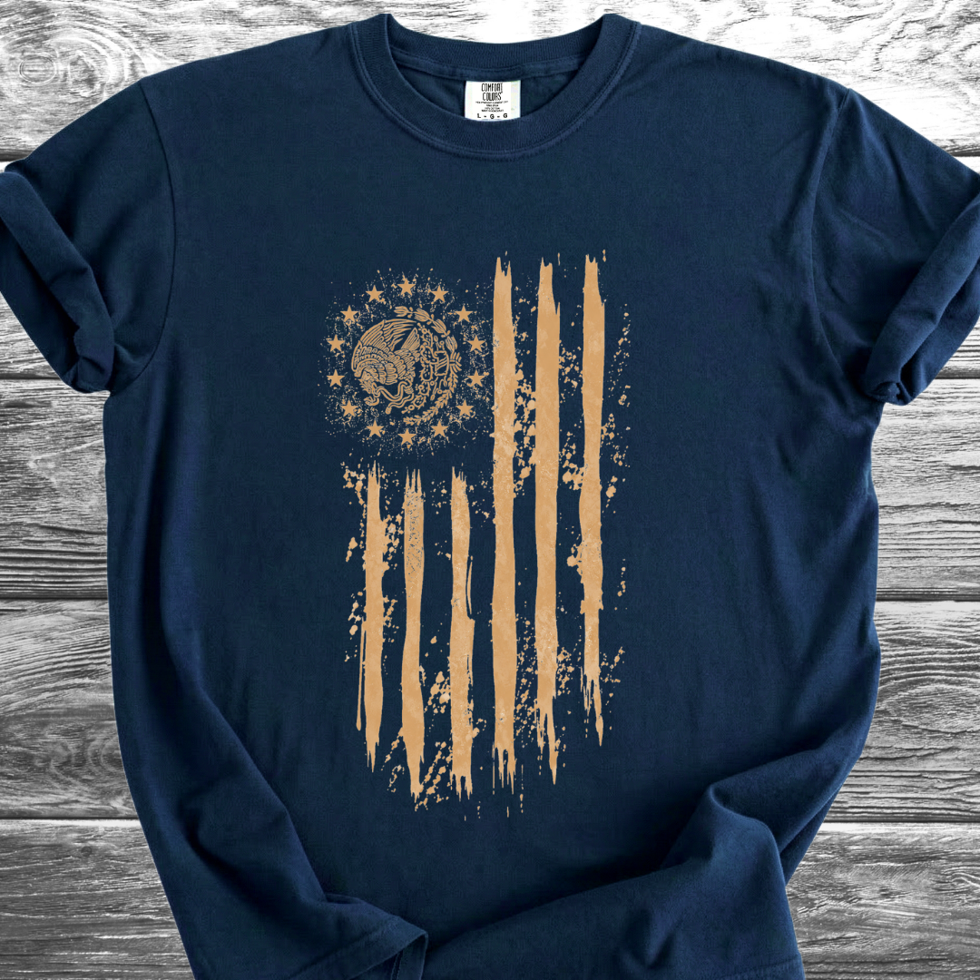 Mexican American Flag Artistic 4th TShirt