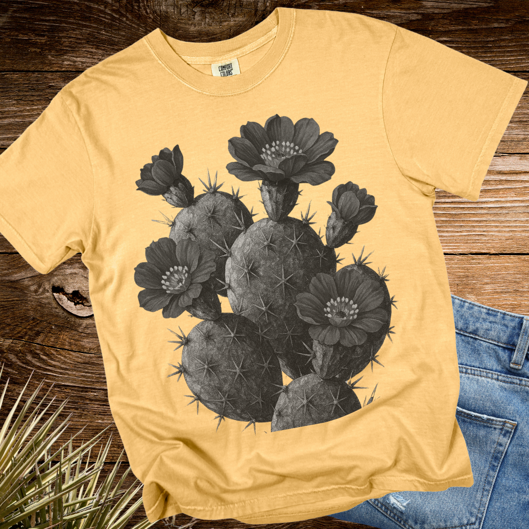 Black & White Flower Cactus TShirt