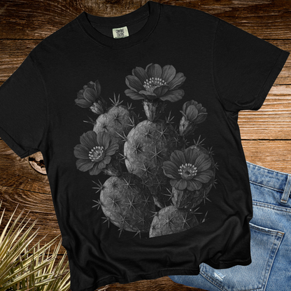 Black & White Flower Cactus TShirt