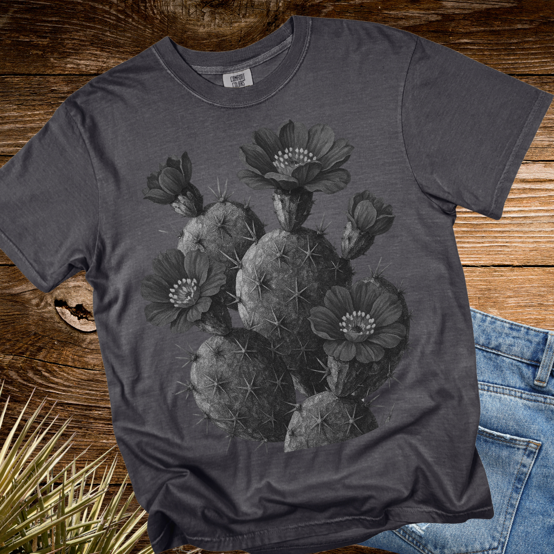 Black & White Flower Cactus TShirt