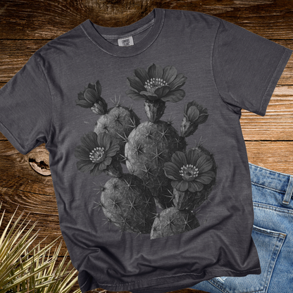 Black & White Flower Cactus TShirt