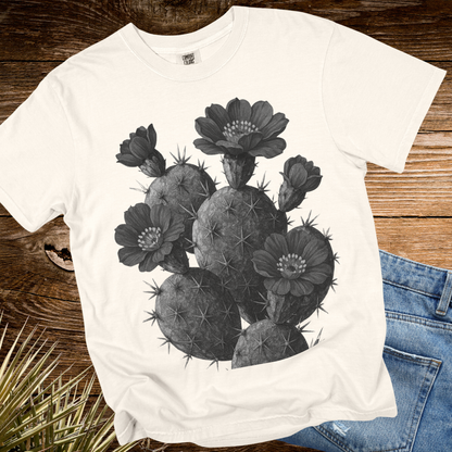 Black & White Flower Cactus TShirt