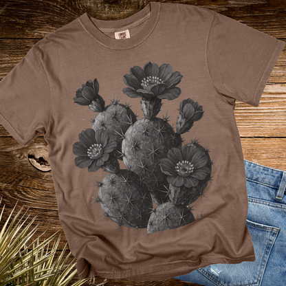 Black & White Flower Cactus TShirt