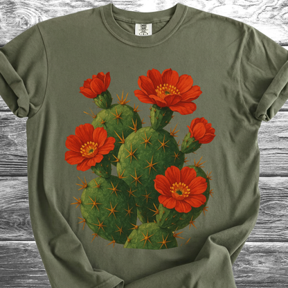 Cactus with Red Flowers TShirt
