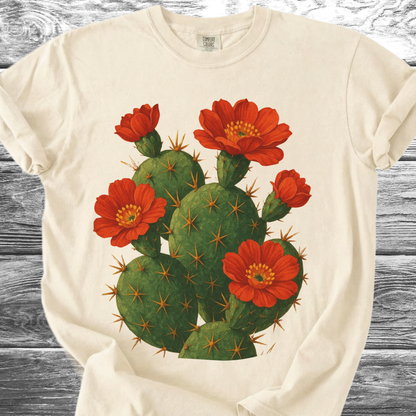 Cactus with Red Flowers TShirt