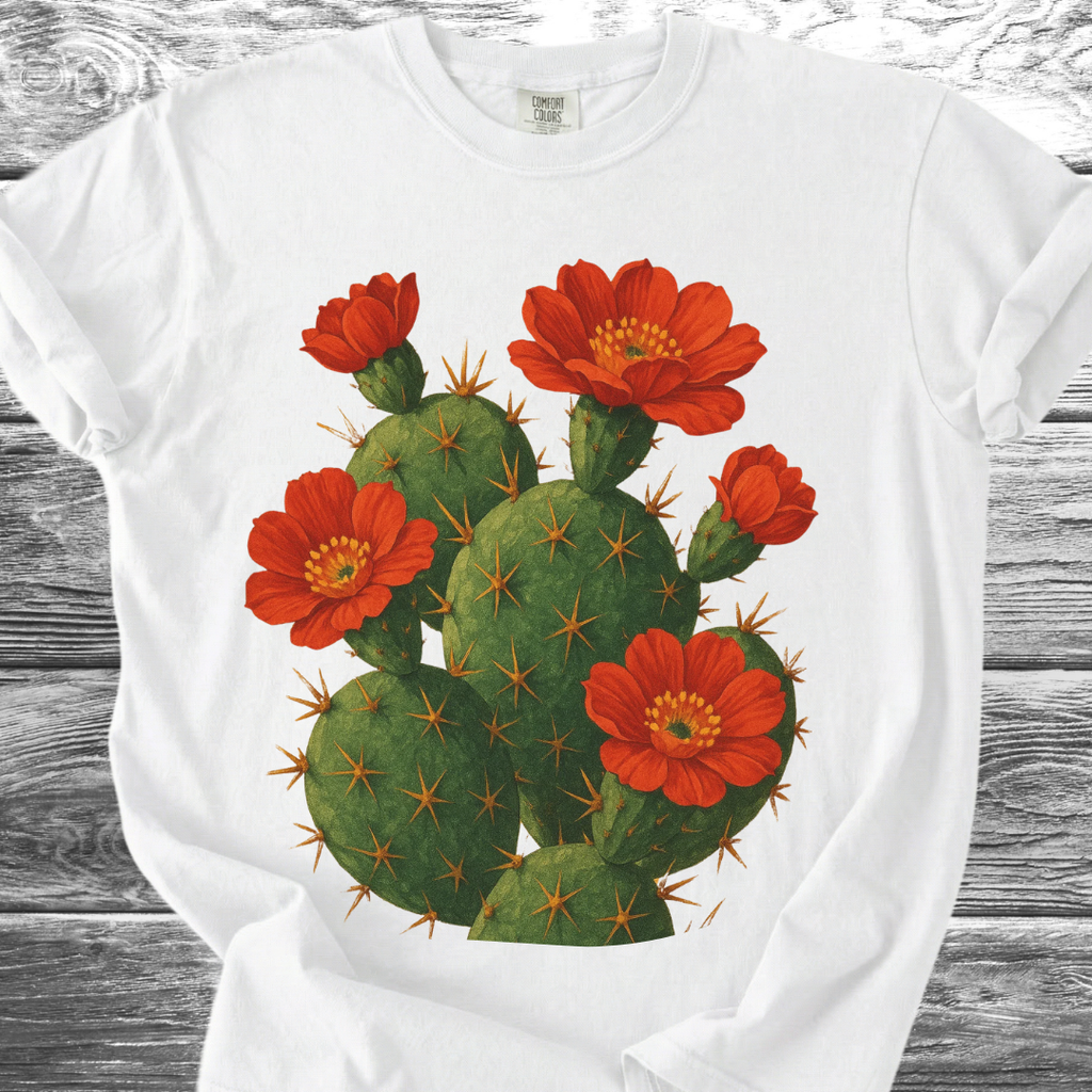 Cactus with Red Flowers TShirt