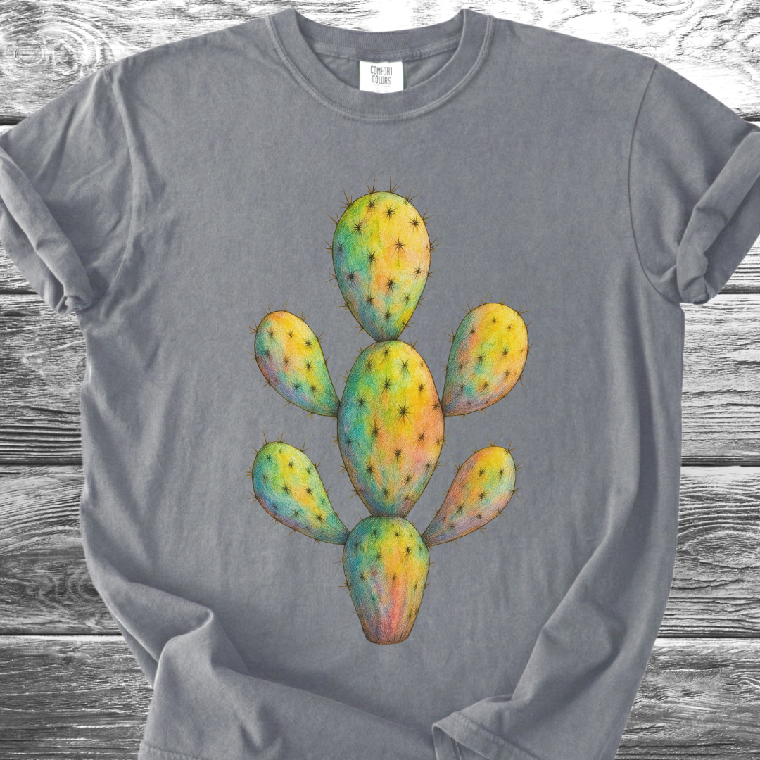 Cactus Neon Artistic TShirt