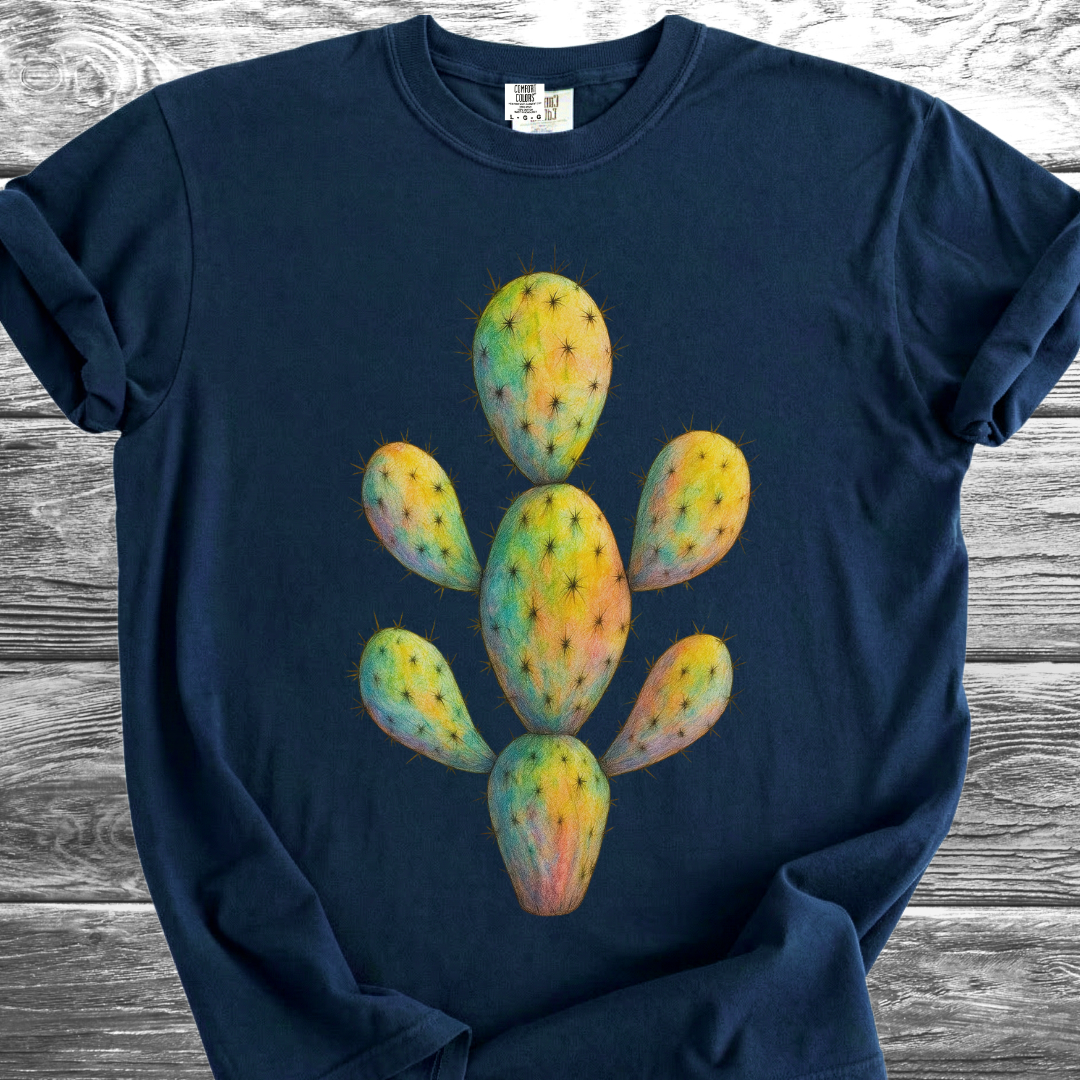Cactus Neon Artistic TShirt