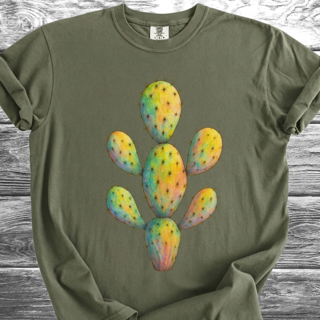 Cactus Neon Artistic TShirt