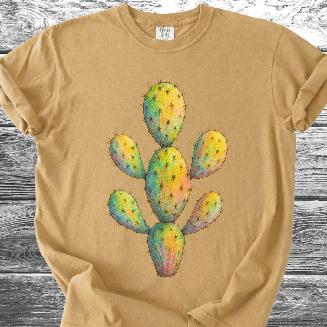 Cactus Neon Artistic TShirt