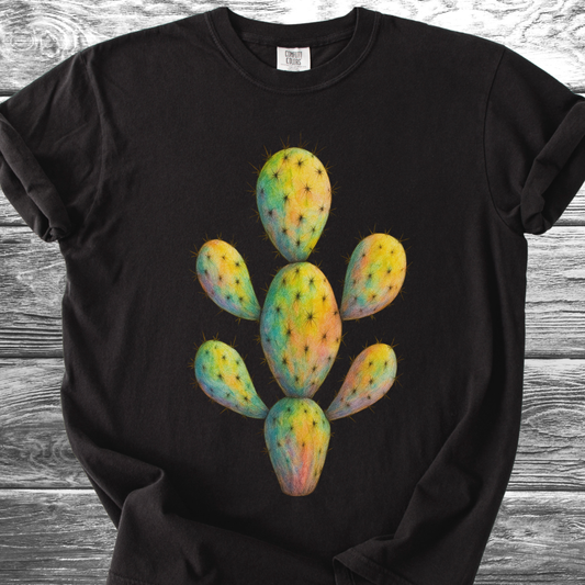 Cactus Neon Artistic TShirt