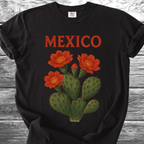 Cactus MEXICO Red Flowers TShirt