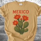 Cactus MEXICO Red Flowers TShirt