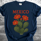 Cactus MEXICO Red Flowers TShirt