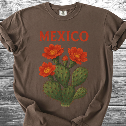 Cactus MEXICO Red Flowers TShirt