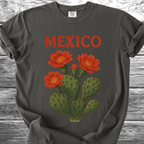 Cactus MEXICO Red Flowers TShirt