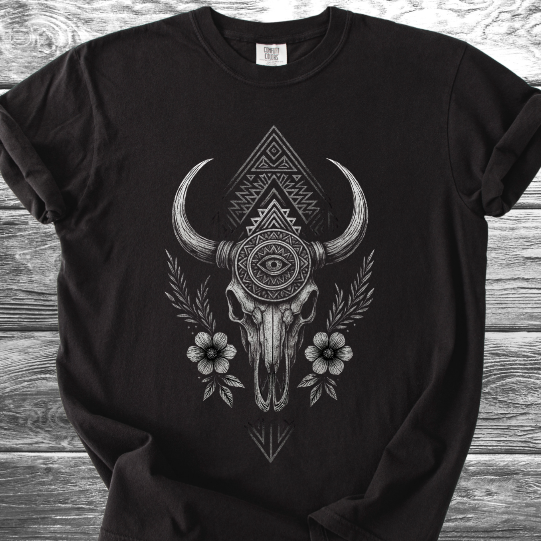 Bull Skull Tribal TShirt