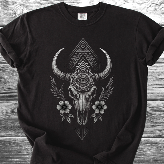 Bull Skull Tribal TShirt
