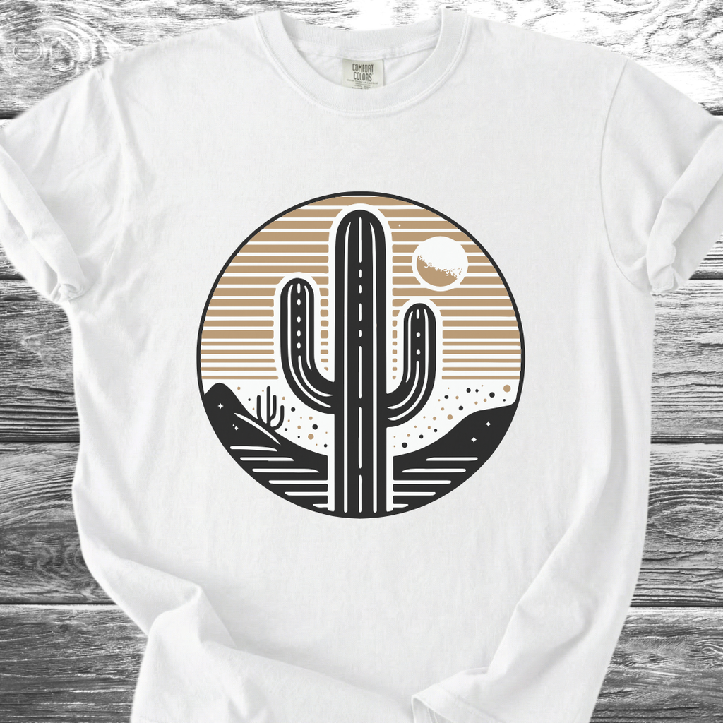 Cactus At Sunset Graphic TShirt
