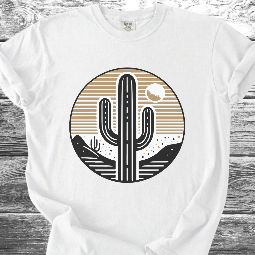 Cactus At Sunset Graphic TShirt