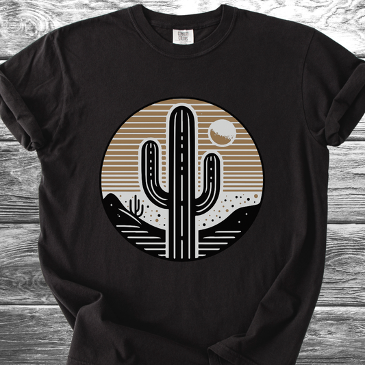 Cactus At Sunset Graphic TShirt