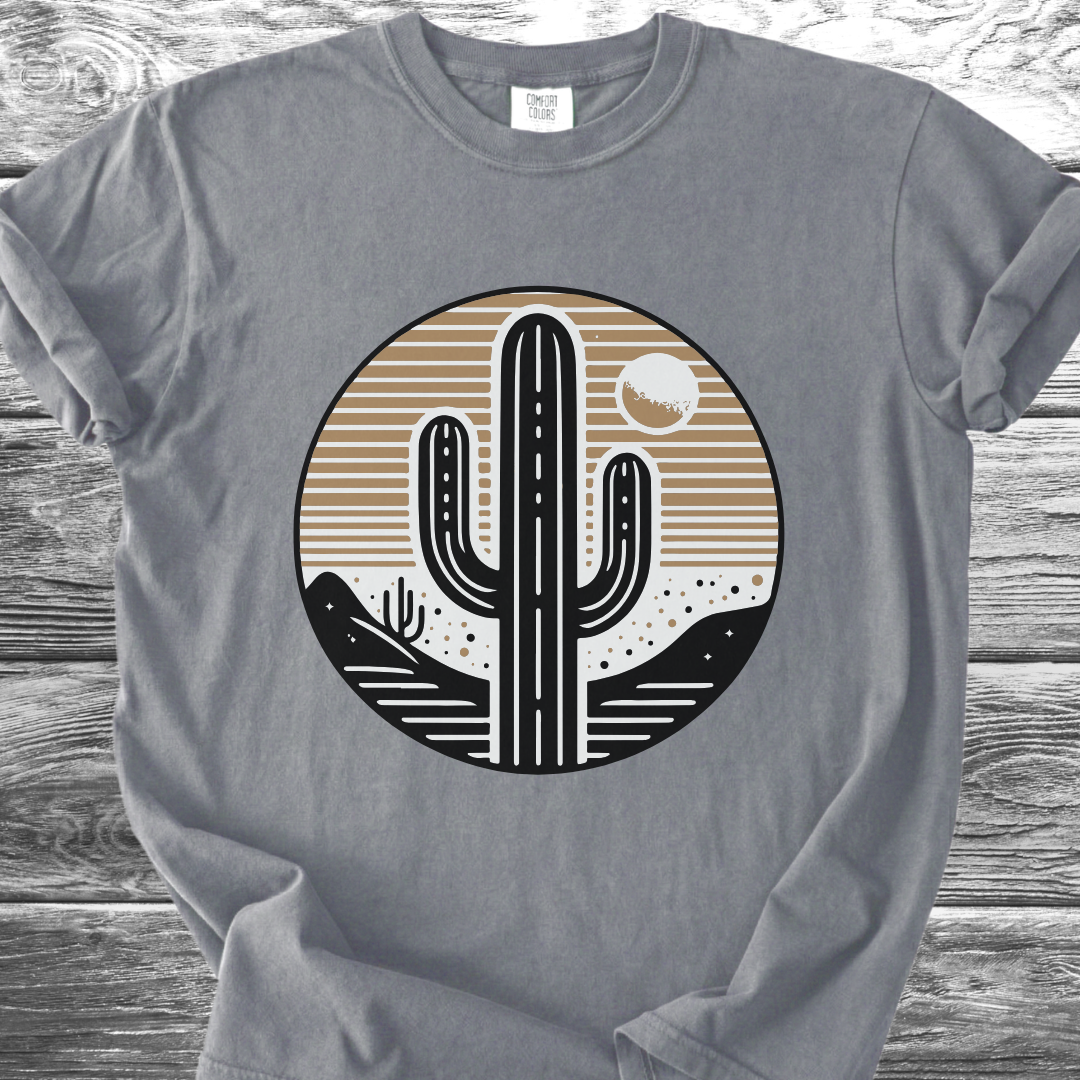 Cactus At Sunset Graphic TShirt