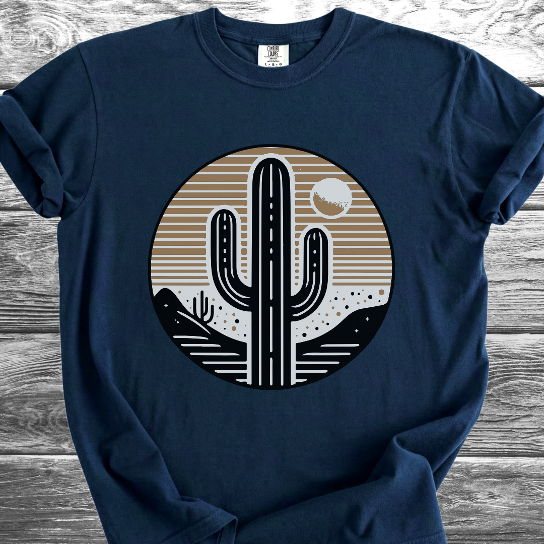 Cactus At Sunset Graphic TShirt