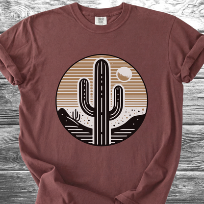 Cactus At Sunset Graphic TShirt