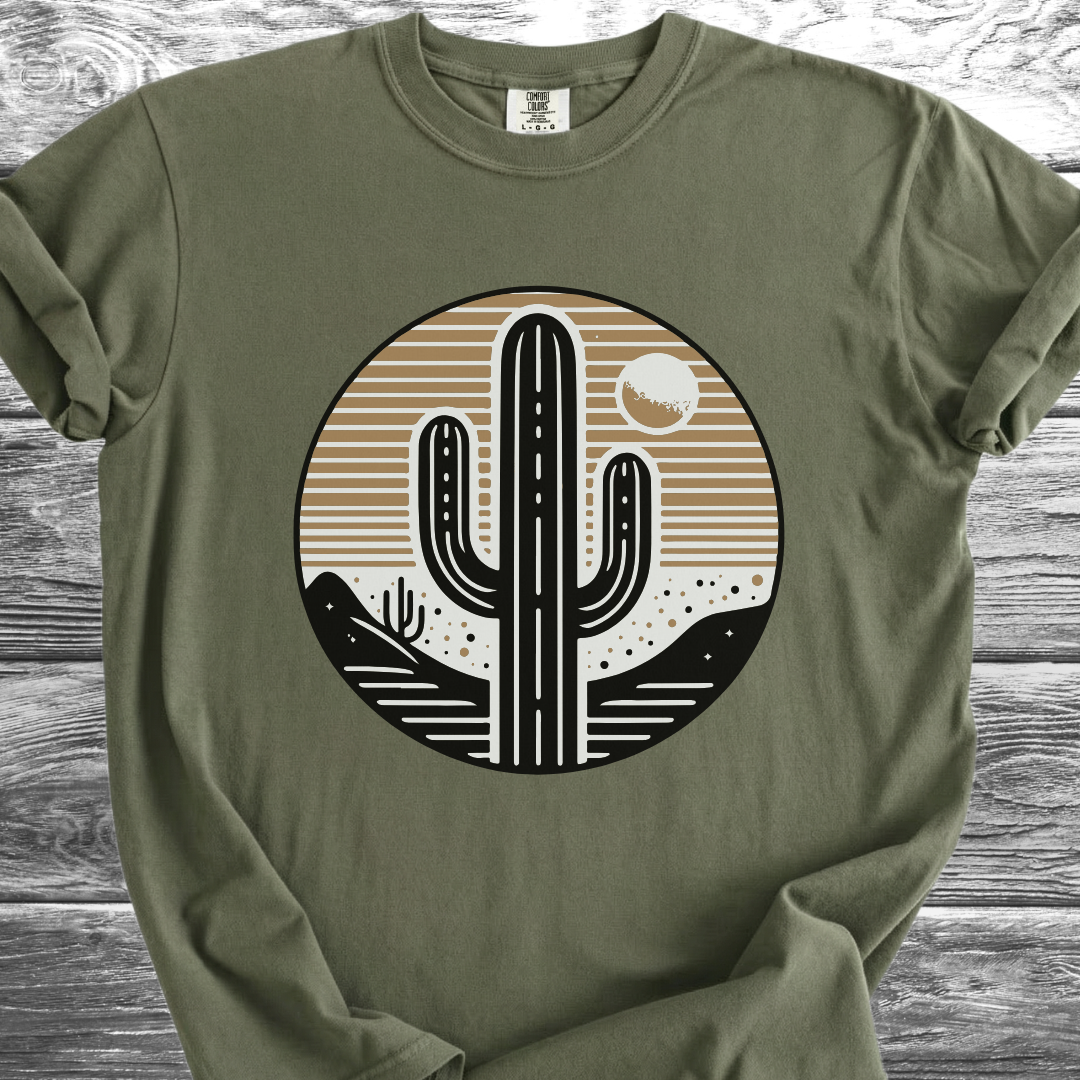 Cactus At Sunset Graphic TShirt