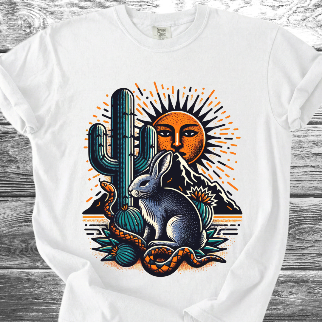 Cactus Desert Hare TShirt