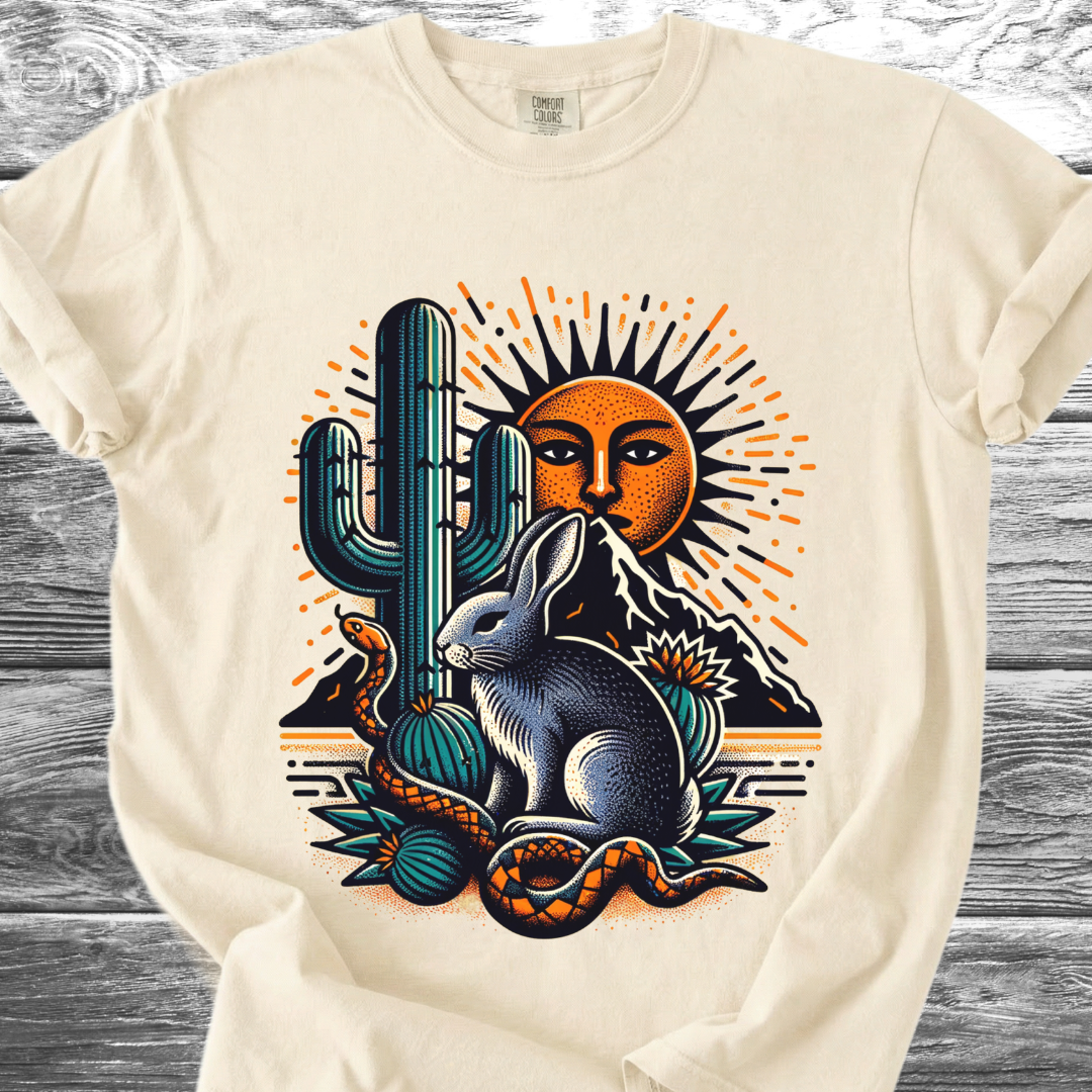 Cactus Desert Hare TShirt