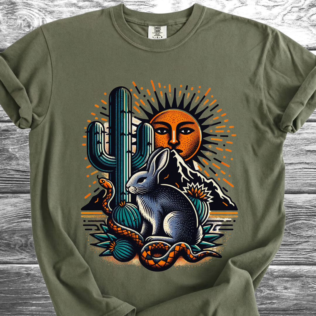 Cactus Desert Hare TShirt