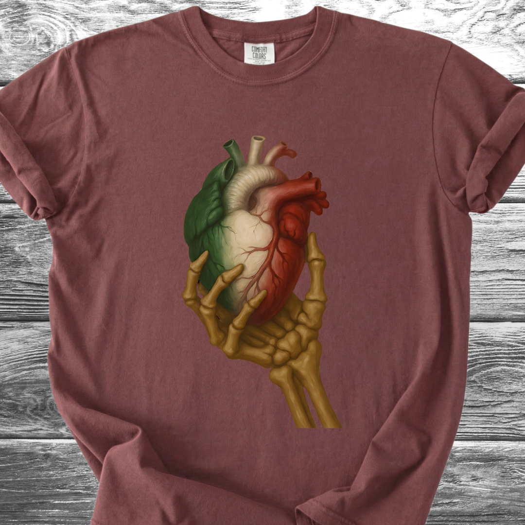 Mexico Heart Skull TShirt