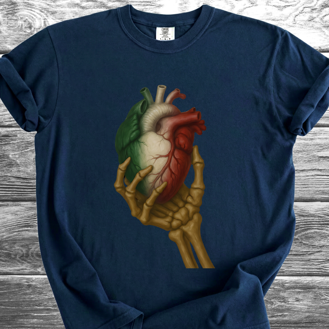 Mexico Heart Skull TShirt