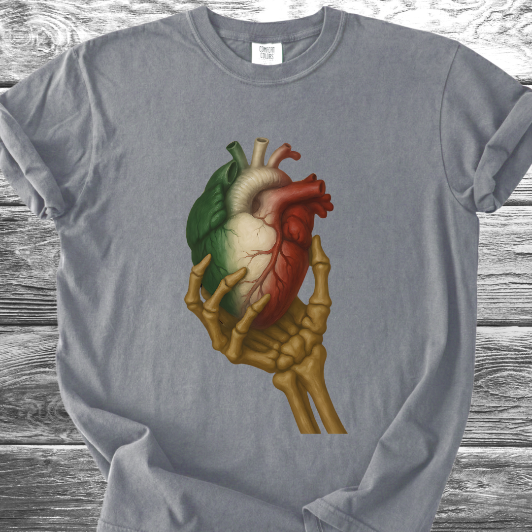 Mexico Heart Skull TShirt