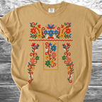 Flowers PRINTED "Embroidery Style" TShirt