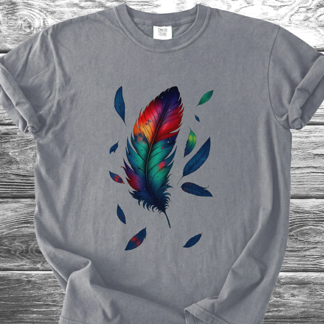 Vibrant Feather TShirt