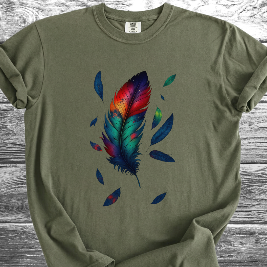 Vibrant Feather TShirt