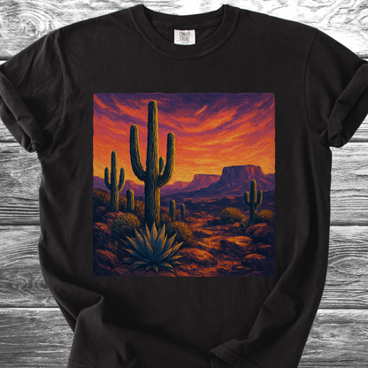 Cactus Dramatic Sunset TShirt