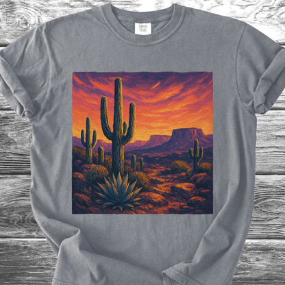 Cactus Dramatic Sunset TShirt