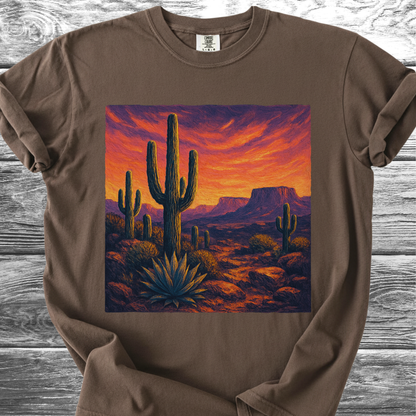 Cactus Dramatic Sunset TShirt