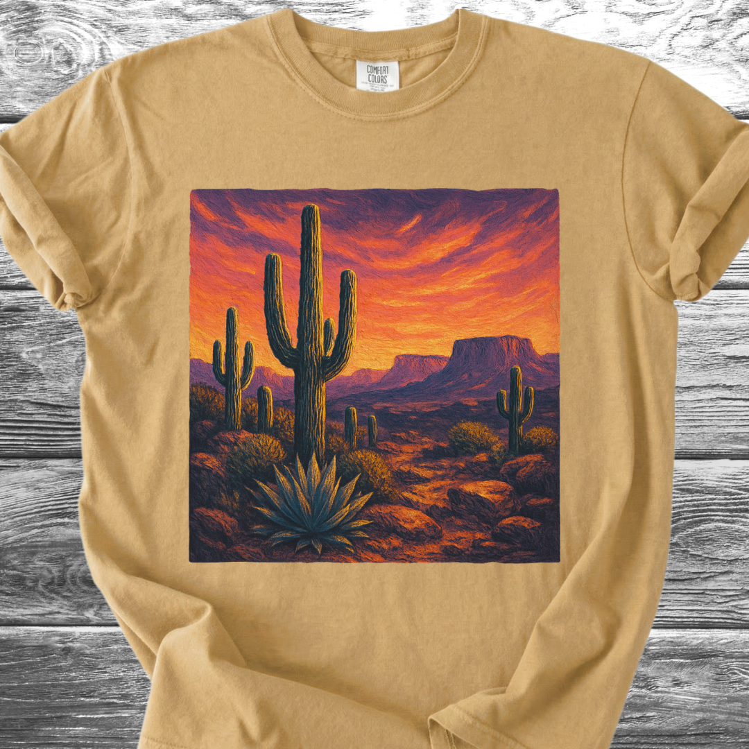 Cactus Dramatic Sunset TShirt