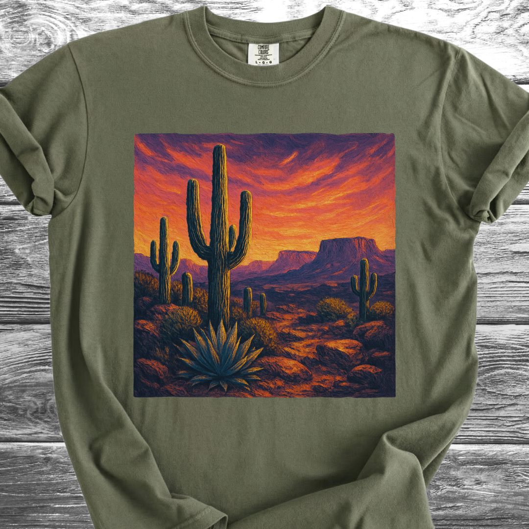 Cactus Dramatic Sunset TShirt