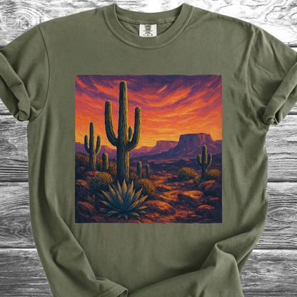Cactus Dramatic Sunset TShirt
