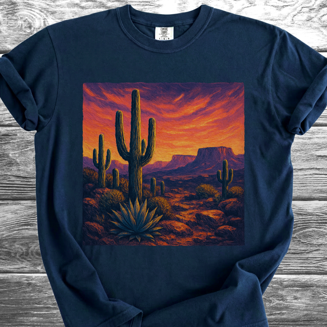 Cactus Dramatic Sunset TShirt